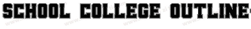 School COLLEGE Outline字体转换